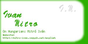 ivan mitro business card