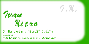 ivan mitro business card